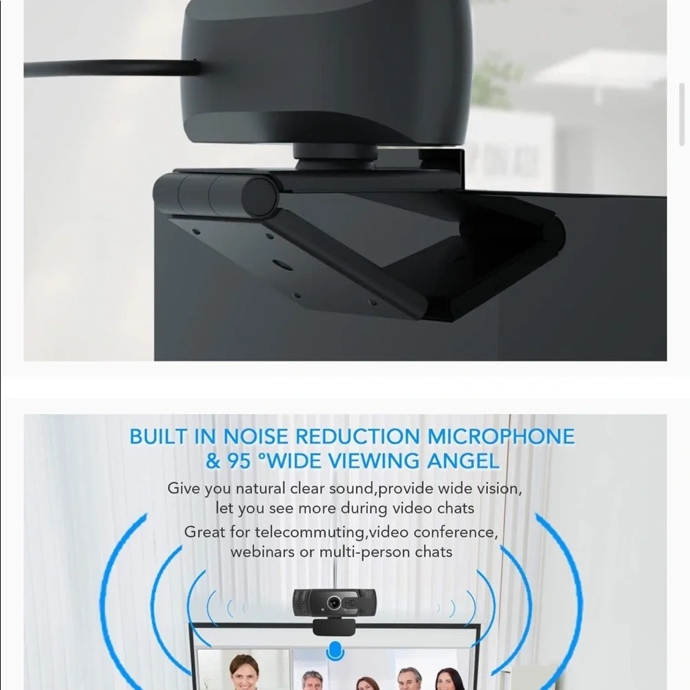 HD Webcam 1080, 95% noise reduction